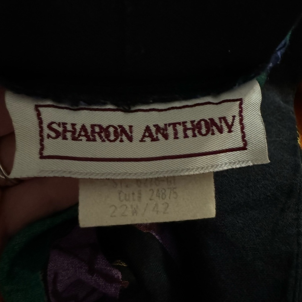 SHARON ANTHONY Vintage Art To Wear Cardigan Bold Boho Artsy Buttons - Picture 6 of 11